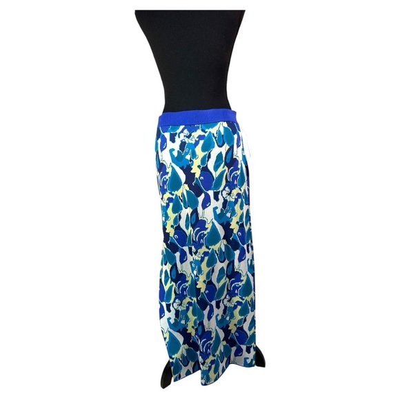 STAUD Giovanni Skirt Midi Pull On Abstract Print Hi-Rise Size Large - Picture 4 of 9